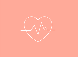 heart with lifeline illustration